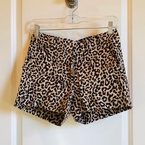 J. Crew Cheetah Print Linen Shorts